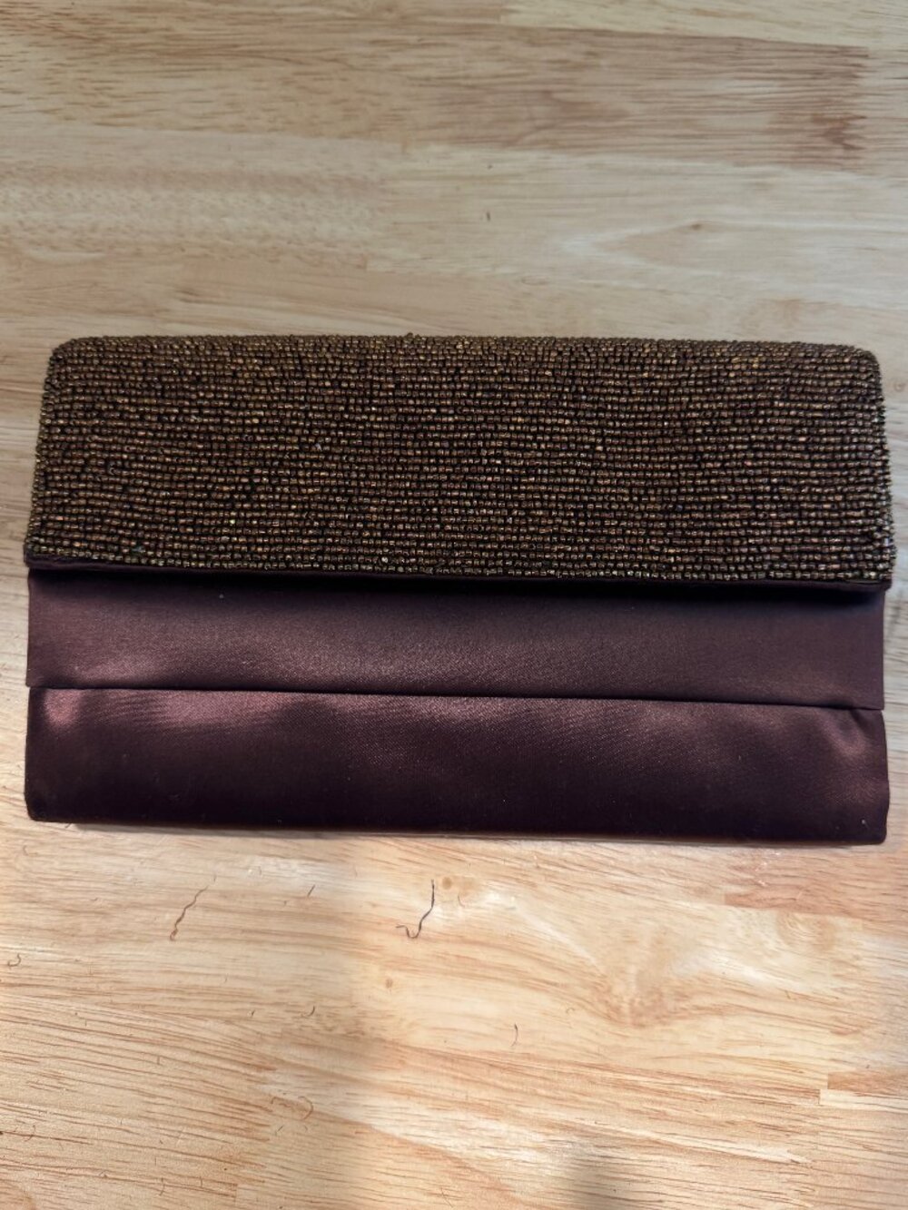 Vintage MCM Magid Evening Bag, Satin & Crystal Envelope Clutch w/ Change Purse